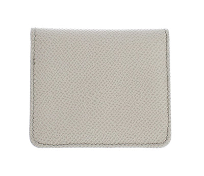 Dolce & Gabbana White Dauphine Leather Case Wallet