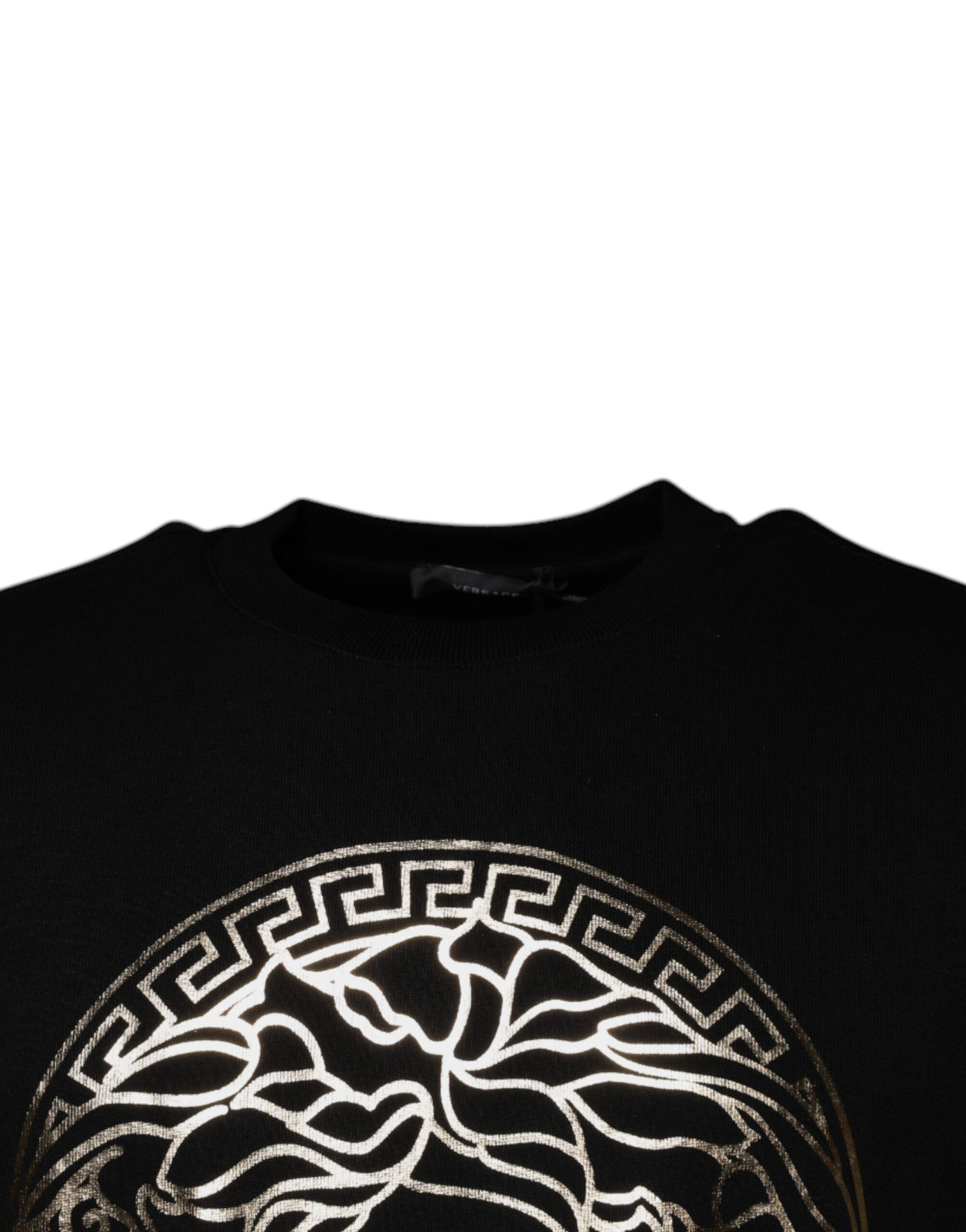 Sweat-shirt à col rond en polaire Medusa noir Versace pour homme