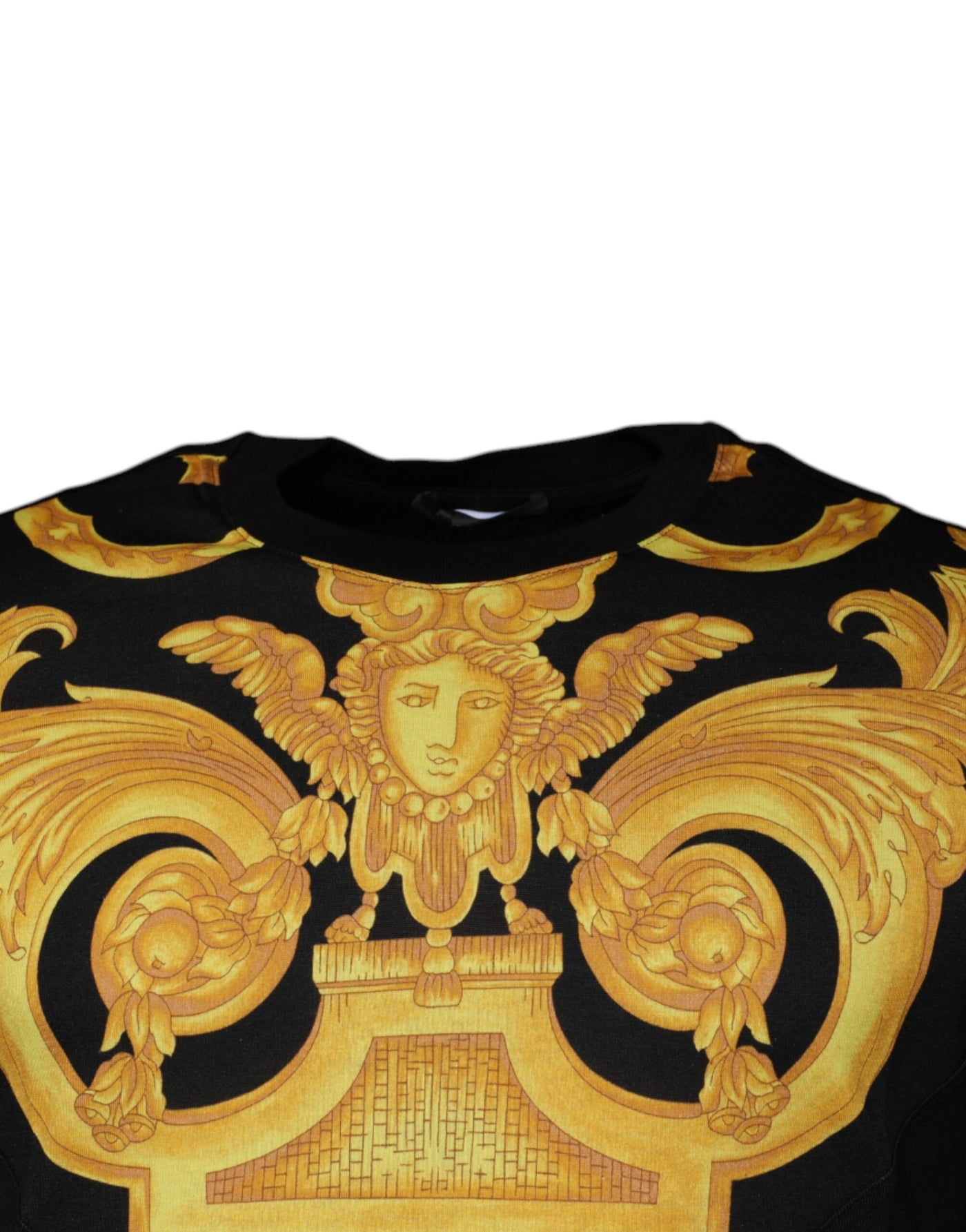 Versace Zwart Medusa Print Katoenen T-shirt met Ronde Hals