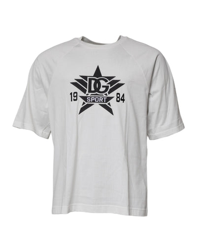 Dolce &amp; Gabbana Wit DG Sport T-shirt met ronde hals en korte mouwen