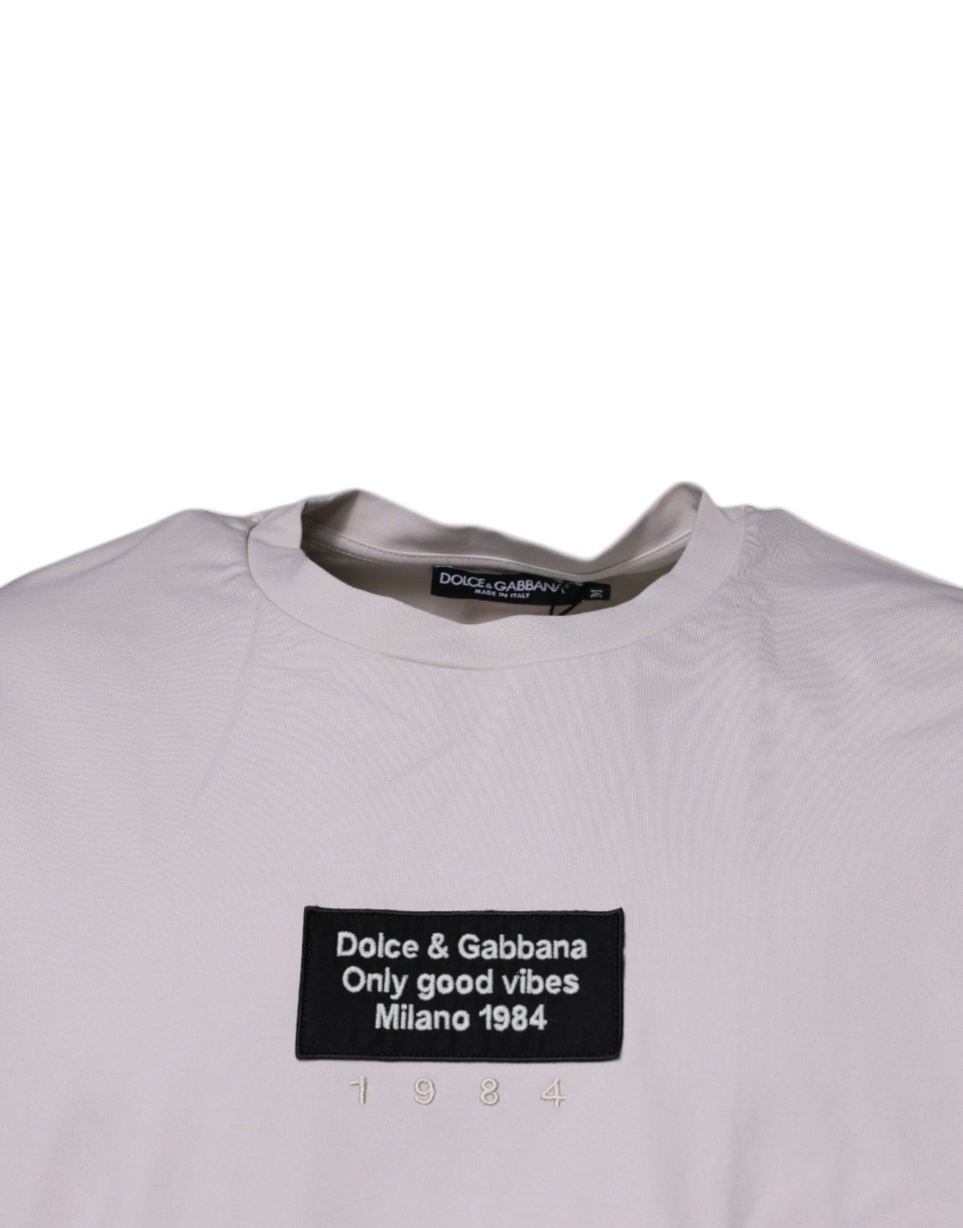 Dolce &amp; Gabbana Beige DG Logo Crew Neck T-shirt met korte mouwen
