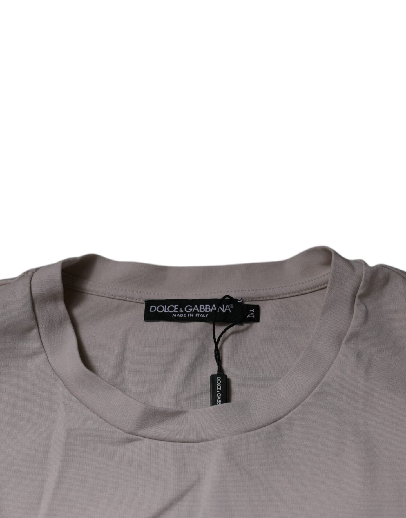 Dolce &amp; Gabbana Beige DG Logo Crew Neck T-shirt met korte mouwen