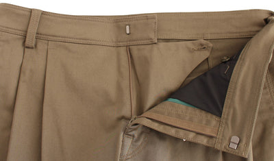 GF Ferre Groene Katoenen Stretch Comfort Fit Broek