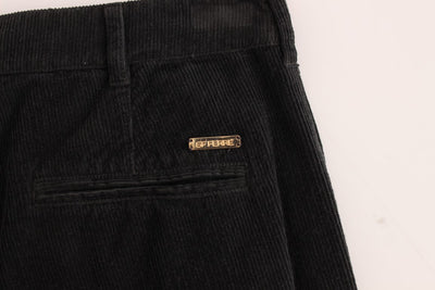 GF Ferre Zwarte Corduroy Katoenen Rechte Broek
