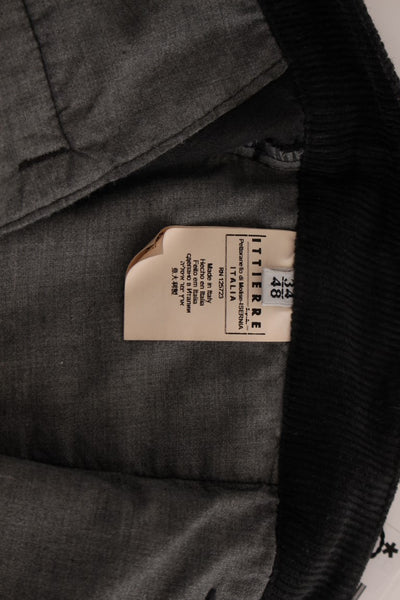 GF Ferre Zwarte Corduroy Katoenen Rechte Broek