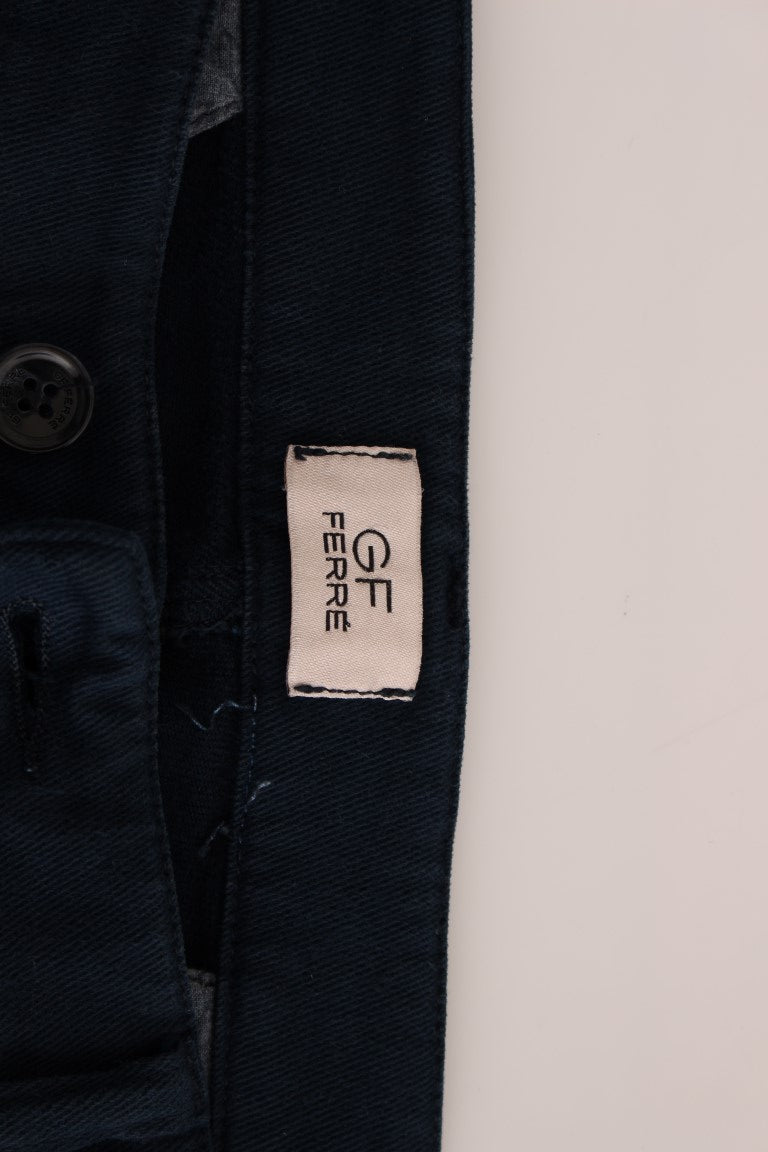 GF Ferre Blauwe Stretch Rechte Broek Chino's