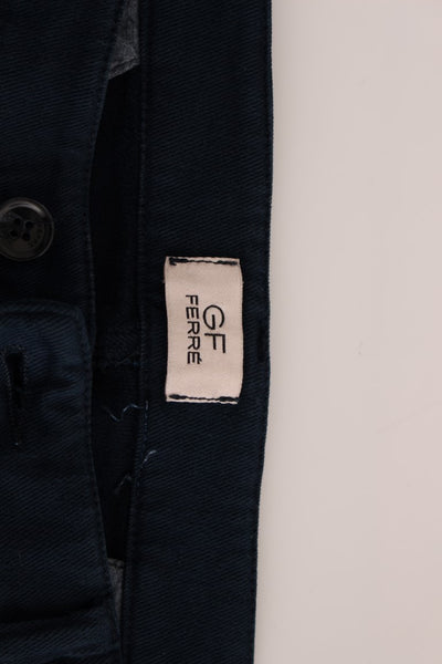 GF Ferre Blauwe Stretch Rechte Broek Chino's