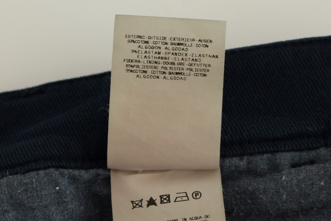 GF Ferre Blauwe Stretch Rechte Broek Chino's