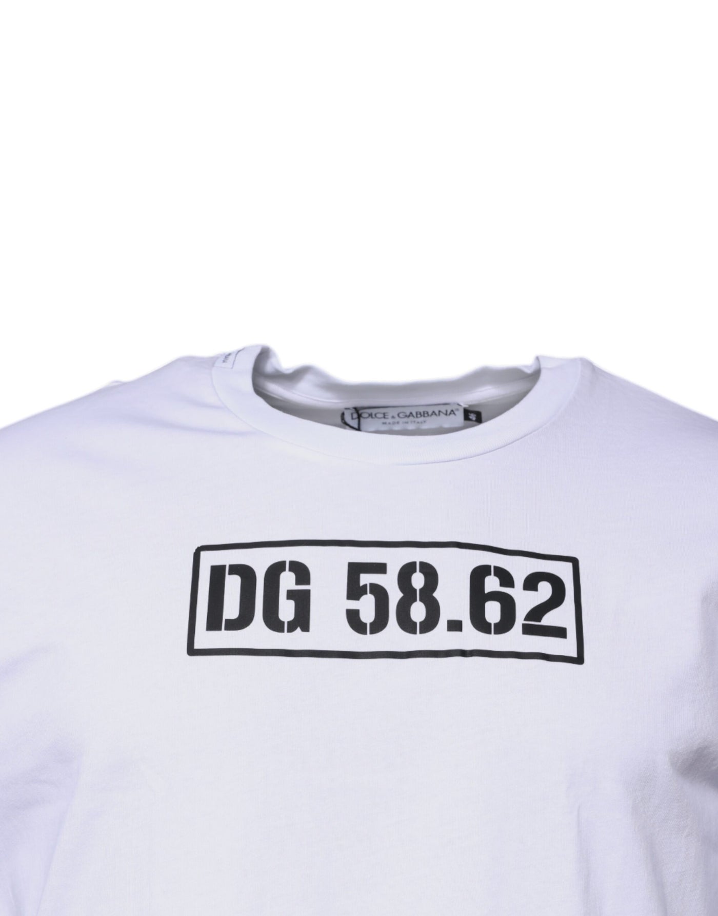Dolce &amp; Gabbana Wit DG Logo Katoenen T-shirt met ronde hals