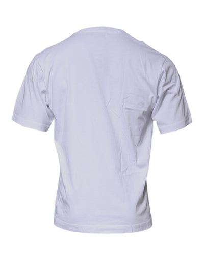 Dolce &amp; Gabbana Wit DG Logo Katoenen T-shirt met ronde hals