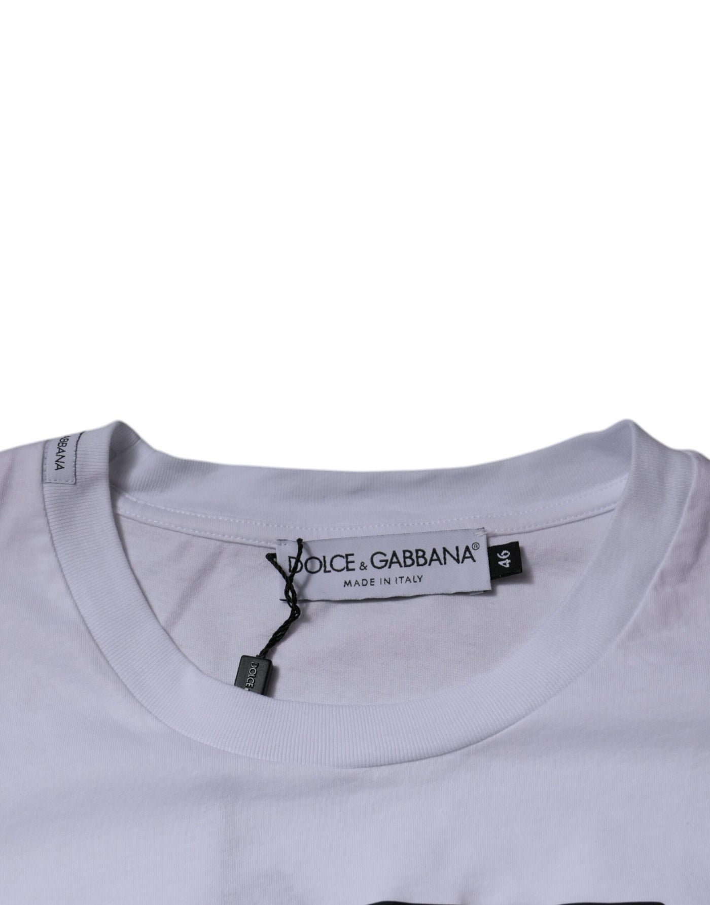 Dolce &amp; Gabbana Wit DG Logo Katoenen T-shirt met ronde hals