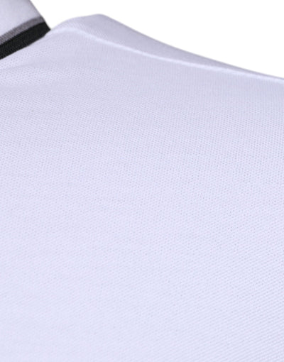 Dolce &amp; Gabbana wit katoenen poloshirt met kroonkraag