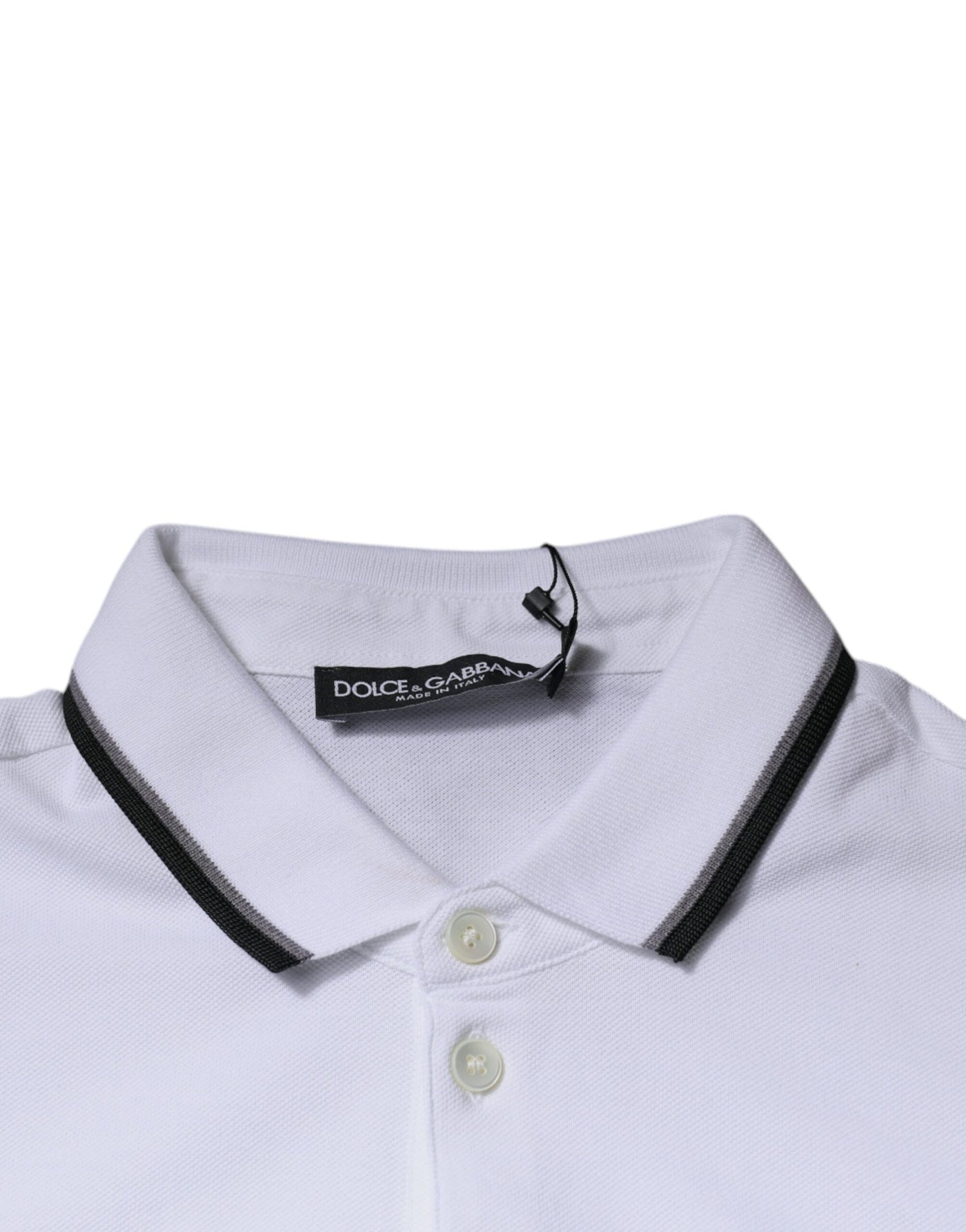 Dolce &amp; Gabbana wit katoenen poloshirt met kroonkraag