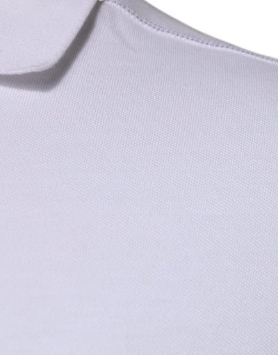 Dolce &amp; Gabbana wit katoenen poloshirt met logoplaquette en kraag