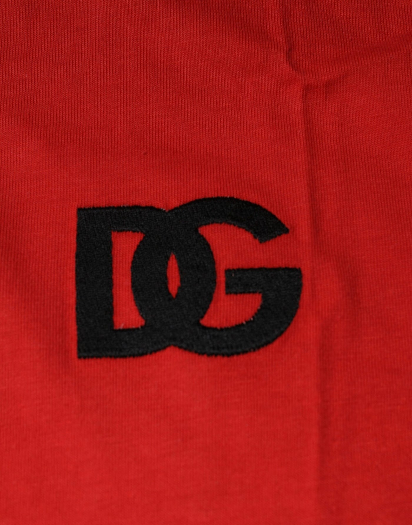 Dolce &amp; Gabbana Rood DG Logo Katoenen T-shirt met Ronde Hals