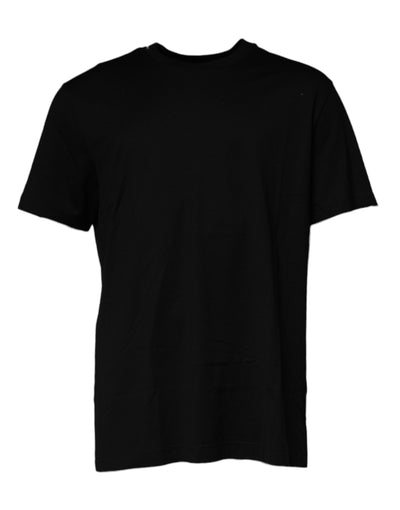 Dolce &amp; Gabbana Zwart T-shirt met ronde hals en korte mouwen