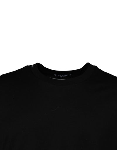 Dolce &amp; Gabbana Zwart T-shirt met ronde hals en korte mouwen