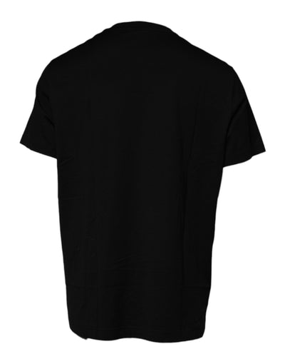 Dolce &amp; Gabbana Zwart T-shirt met ronde hals en korte mouwen