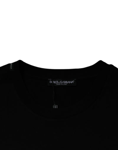 Dolce &amp; Gabbana Zwart T-shirt met ronde hals en korte mouwen