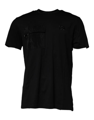 Dolce &amp; Gabbana Zwart T-shirt met ronde hals en korte mouwen