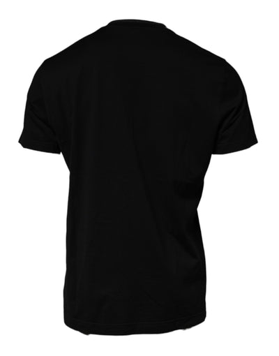 Dolce &amp; Gabbana Zwart T-shirt met ronde hals en korte mouwen