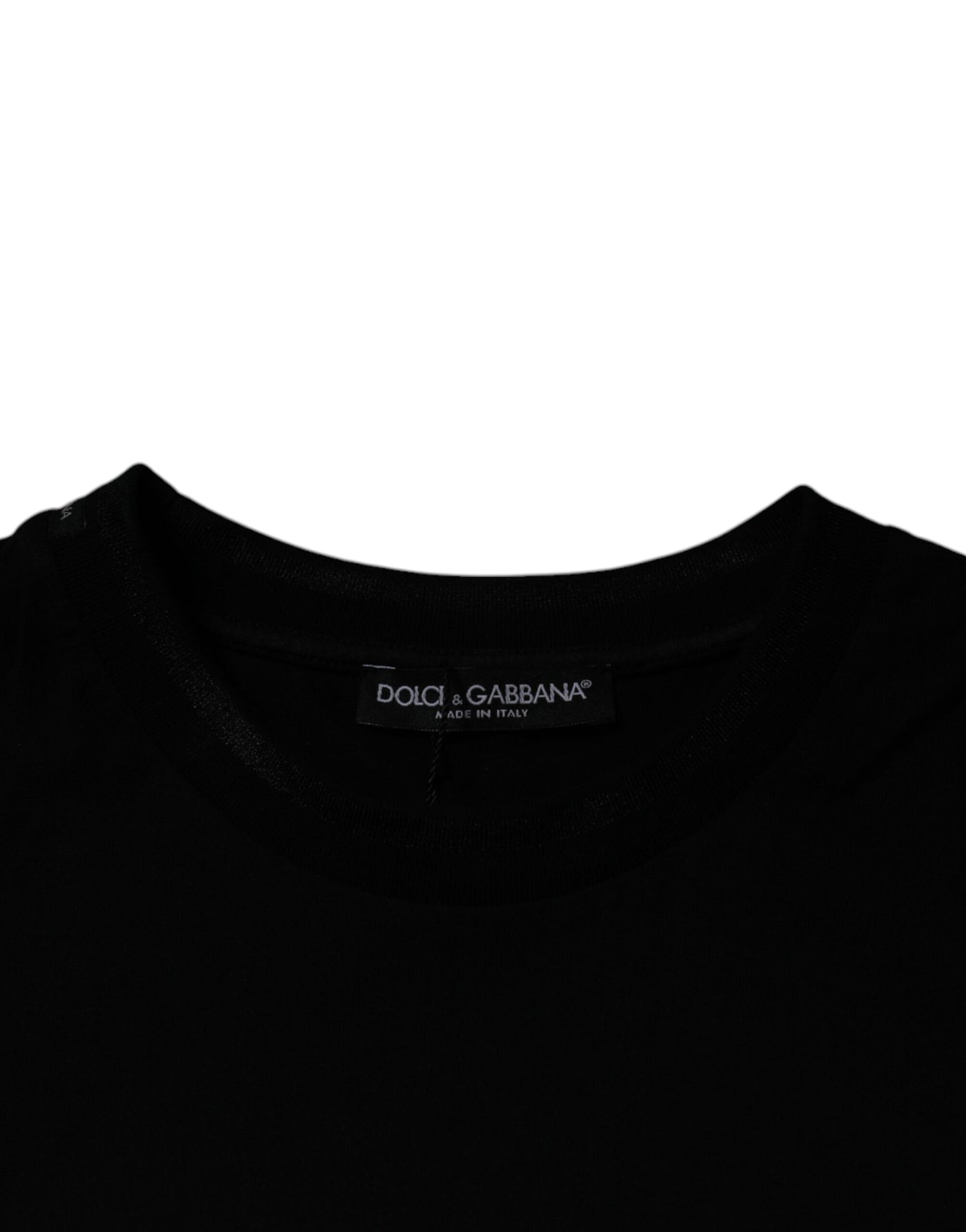Dolce &amp; Gabbana Zwart T-shirt met ronde hals en korte mouwen