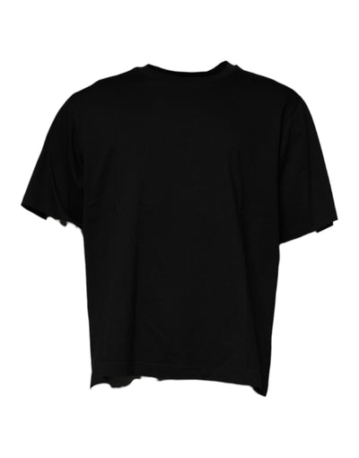Dolce &amp; Gabbana Zwart T-shirt met ronde hals en korte mouwen