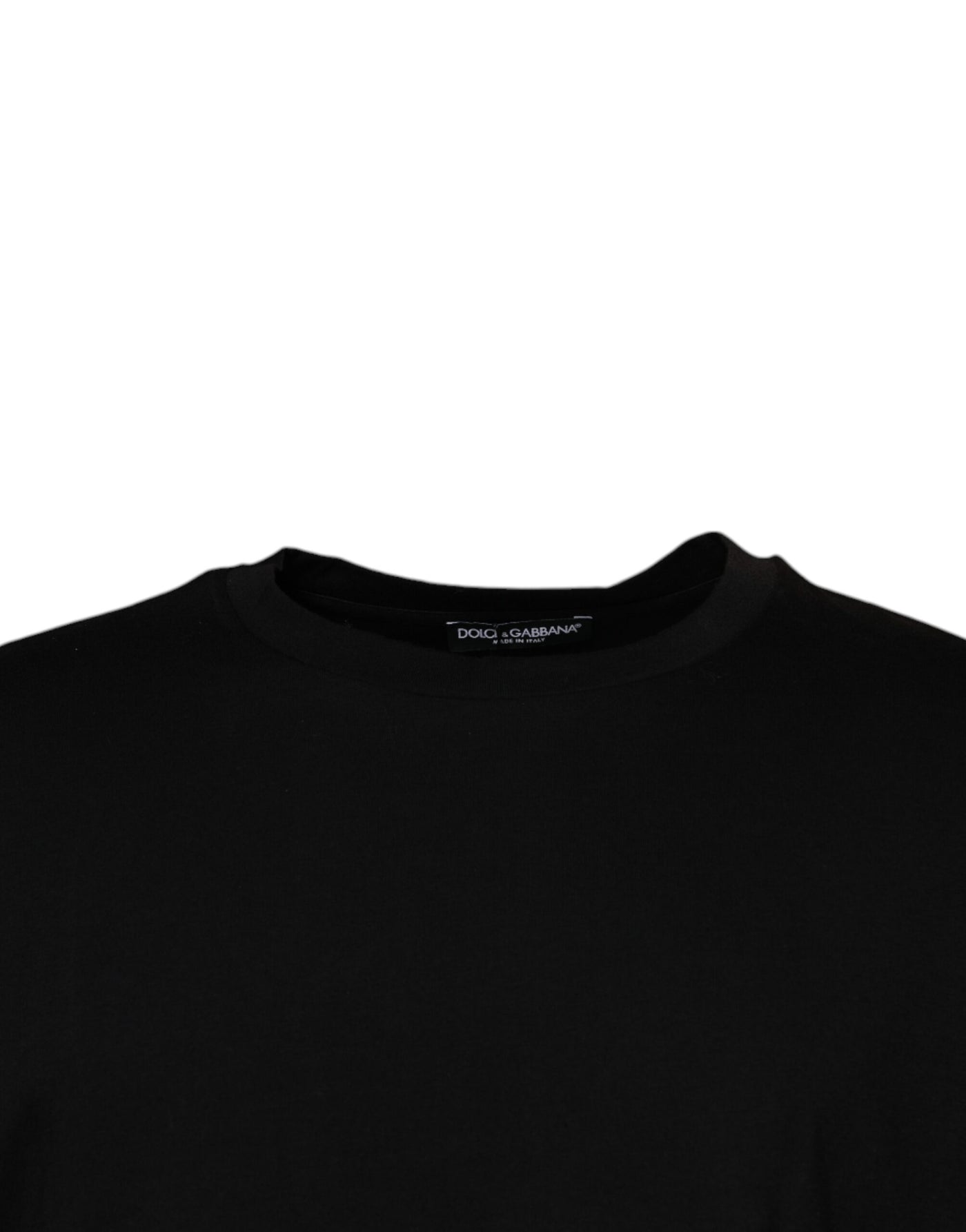 Dolce &amp; Gabbana Zwart T-shirt met ronde hals en korte mouwen