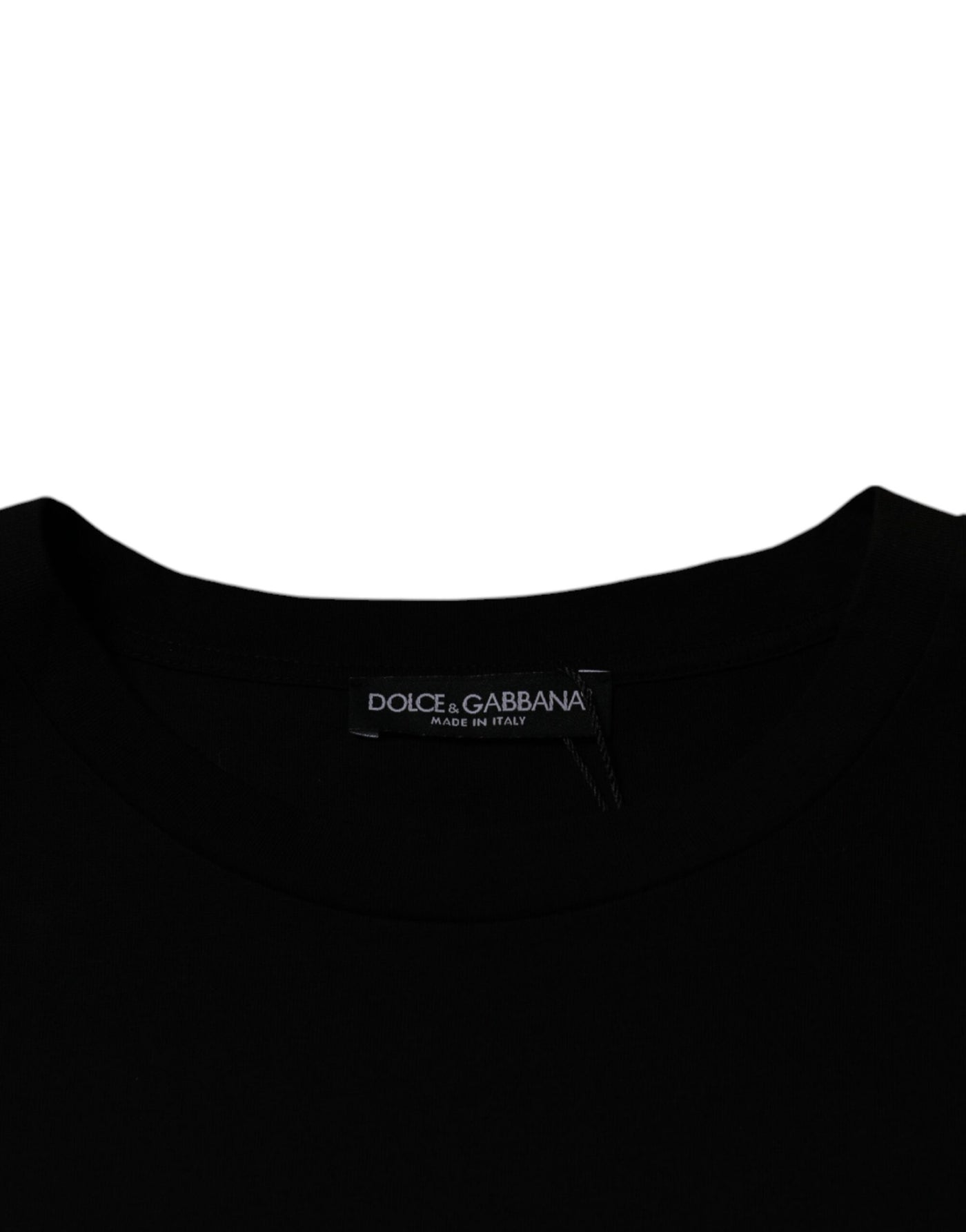 Dolce &amp; Gabbana Zwart T-shirt met ronde hals en korte mouwen