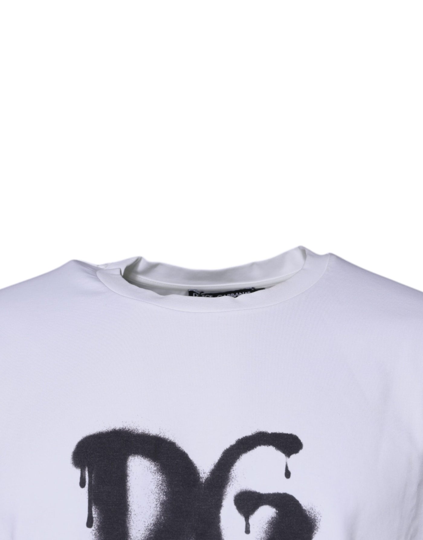 Dolce &amp; Gabbana Wit DG Logo Katoenen T-shirt met ronde hals