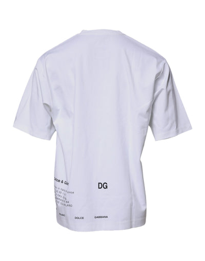 Dolce &amp; Gabbana Wit DG Logo Katoenen T-shirt met ronde hals