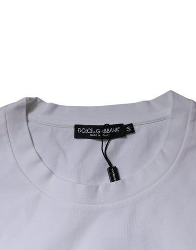 Dolce &amp; Gabbana Wit DG Logo Katoenen T-shirt met ronde hals