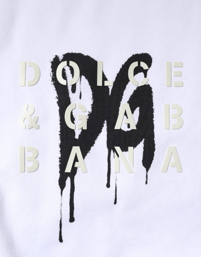 Dolce &amp; Gabbana Wit DG Logo Katoenen T-shirt met ronde hals