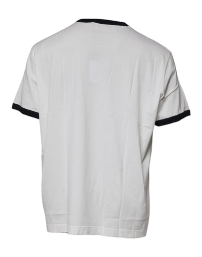 Dolce &amp; Gabbana Wit T-shirt met ronde hals en grafische print van katoen