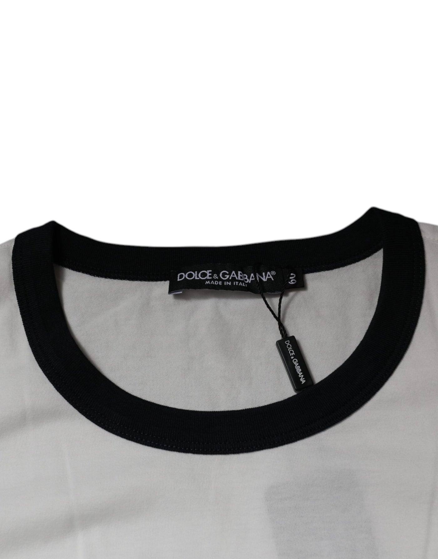 Dolce &amp; Gabbana Wit T-shirt met ronde hals en grafische print van katoen