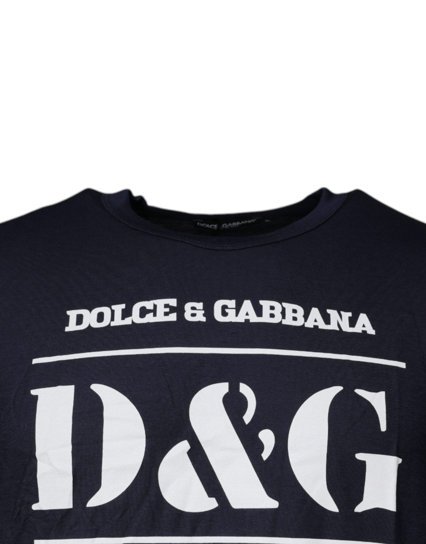 Dolce &amp; Gabbana Blauw D&amp;G King Of Love Katoenen T-shirt met Ronde Hals