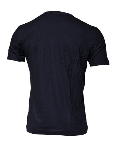 Dolce &amp; Gabbana Blauw D&amp;G King Of Love Katoenen T-shirt met Ronde Hals