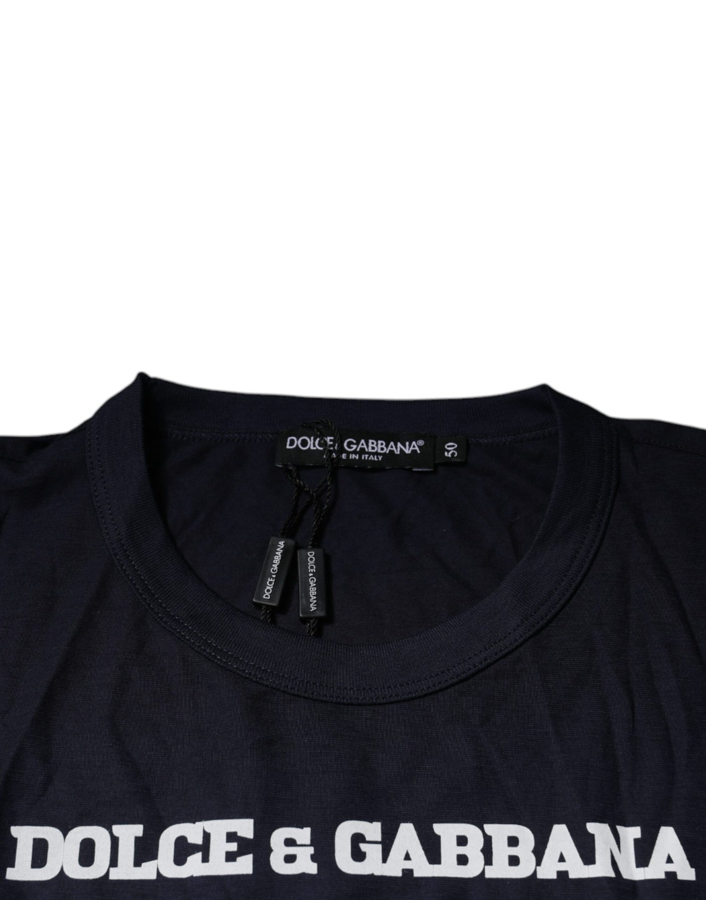 Dolce &amp; Gabbana Blauw D&amp;G King Of Love Katoenen T-shirt met Ronde Hals