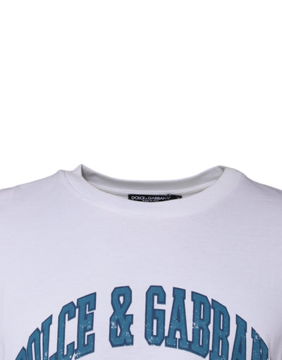 Dolce &amp; Gabbana Wit DG Milano Katoenen T-shirt met Ronde Hals