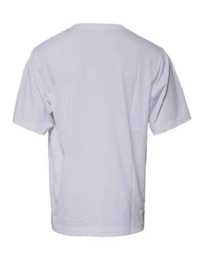 Dolce &amp; Gabbana Wit DG Milano Katoenen T-shirt met Ronde Hals