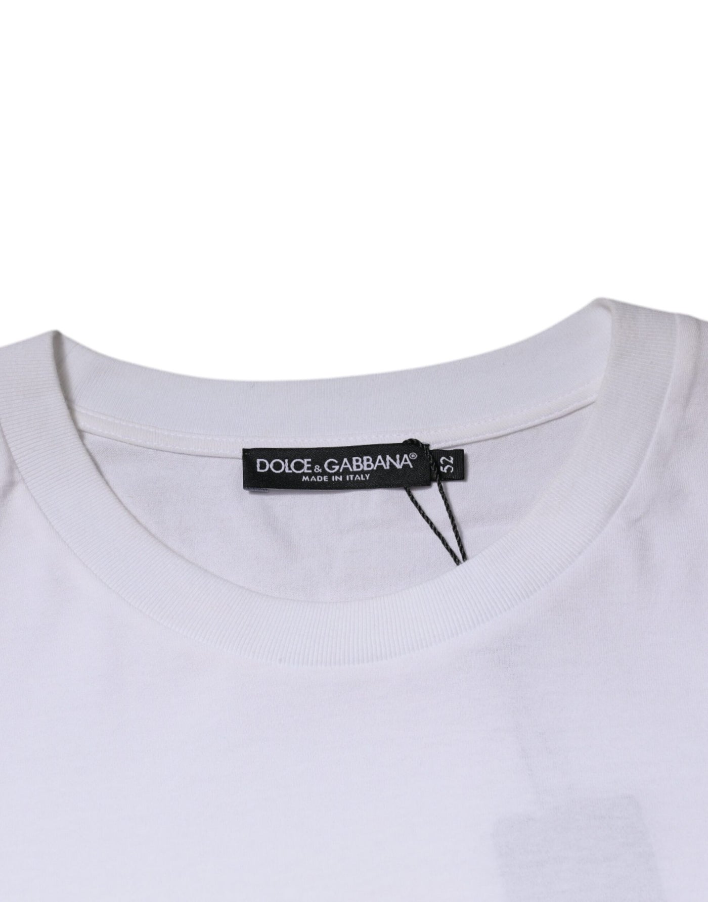 Dolce &amp; Gabbana Wit DG Milano Katoenen T-shirt met Ronde Hals