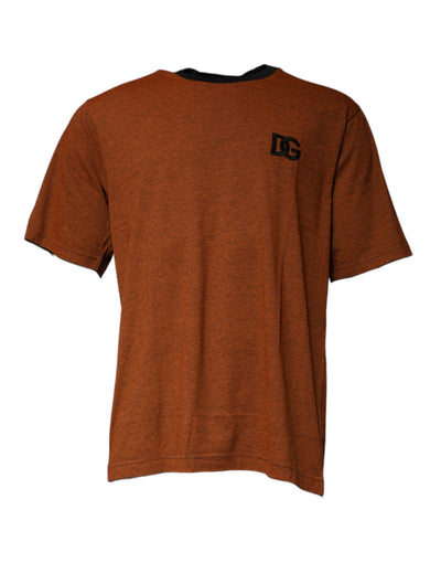 Dolce &amp; Gabbana Bruin DG Logo Katoenen T-shirt met ronde hals