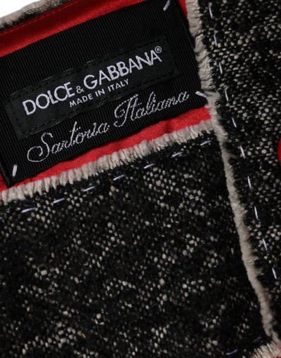 Dolce &amp; Gabbana Rode Wollen Mouwloze A-lijn Uitlopende Minijurk
