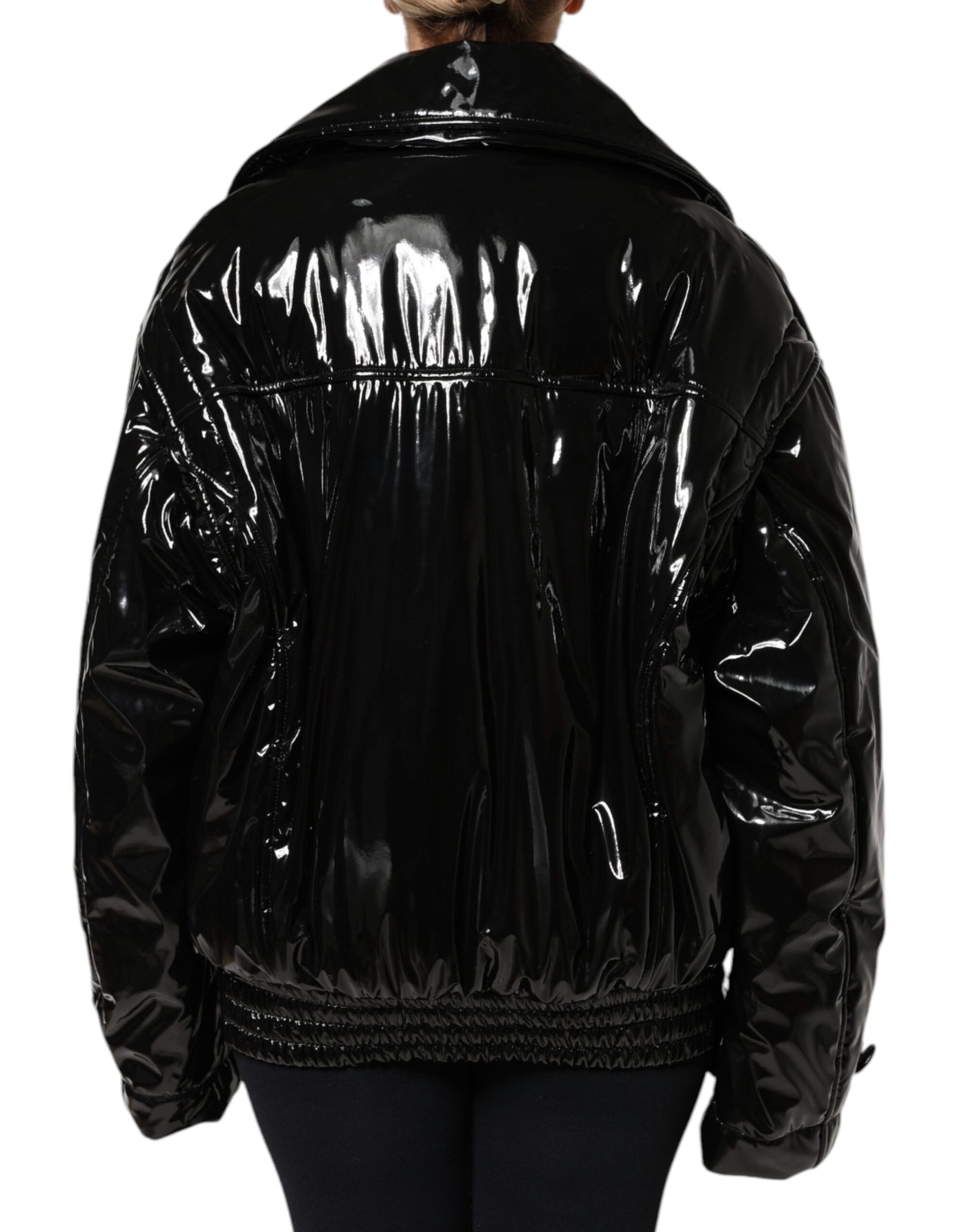 Dolce &amp; Gabbana Zwart Polyester Blousonjack met Knoopjes