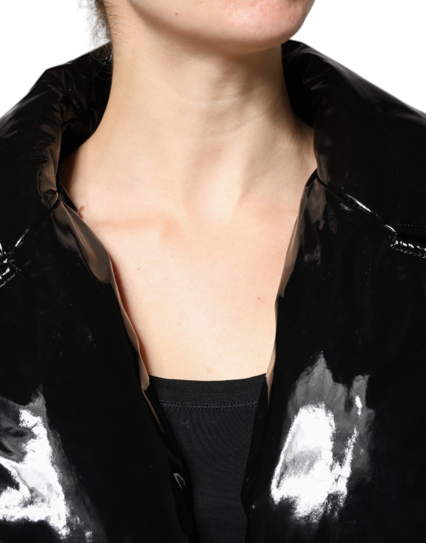 Dolce &amp; Gabbana Zwart Polyester Blousonjack met Knoopjes