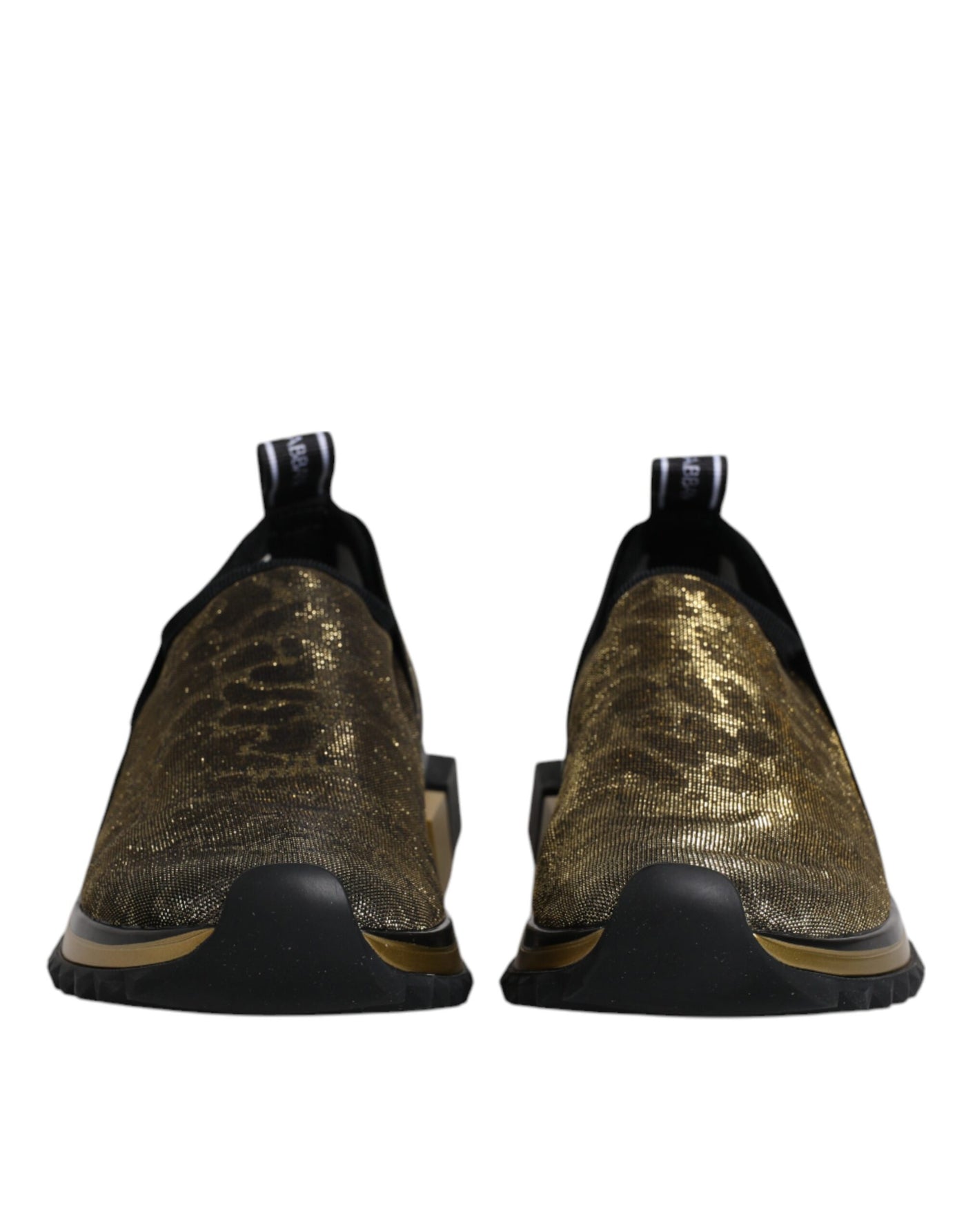 Dolce &amp; Gabbana Gold Glitter Leopard Sorrento Sneakers Schoenen