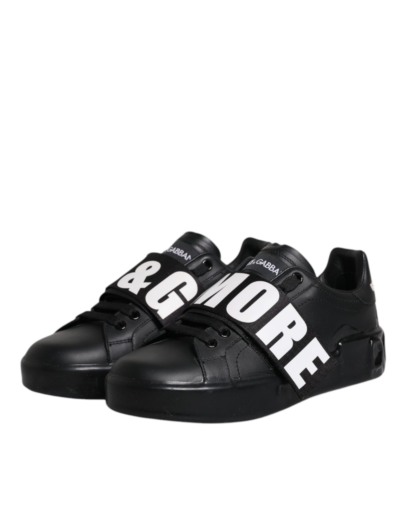 Dolce &amp; Gabbana Zwarte D&amp;G AMORE Lage Sneakers Schoenen