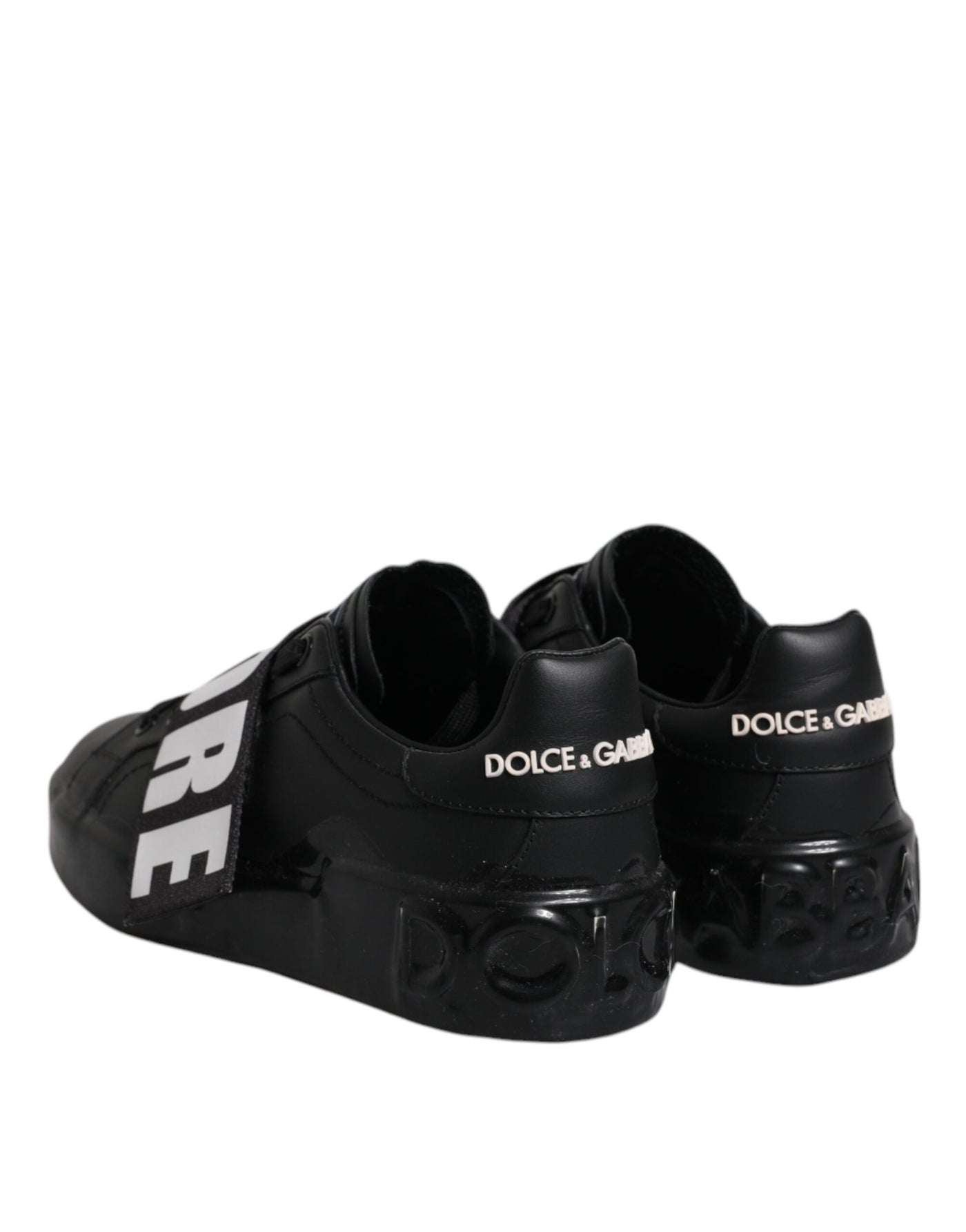 Dolce &amp; Gabbana Zwarte D&amp;G AMORE Lage Sneakers Schoenen