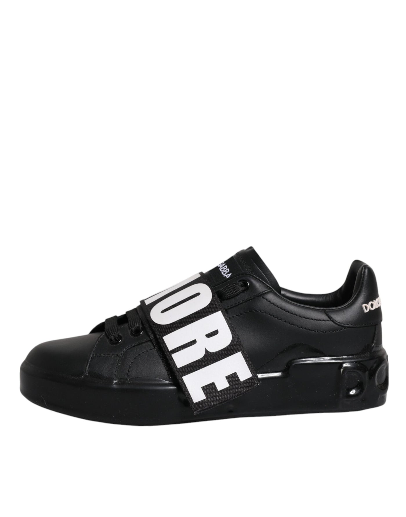 Dolce &amp; Gabbana Zwarte D&amp;G AMORE Lage Sneakers Schoenen