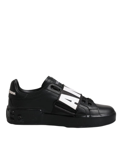 Dolce &amp; Gabbana Zwarte D&amp;G AMORE Lage Sneakers Schoenen